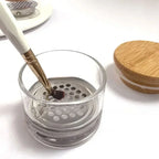 1Pc 4.9*3.8cm Nail Wash Pen Cup Sequins Powder Removal Nail Art Brush Washer Tool Nail Brushes Washing Cup With Lid &Mesh Filter