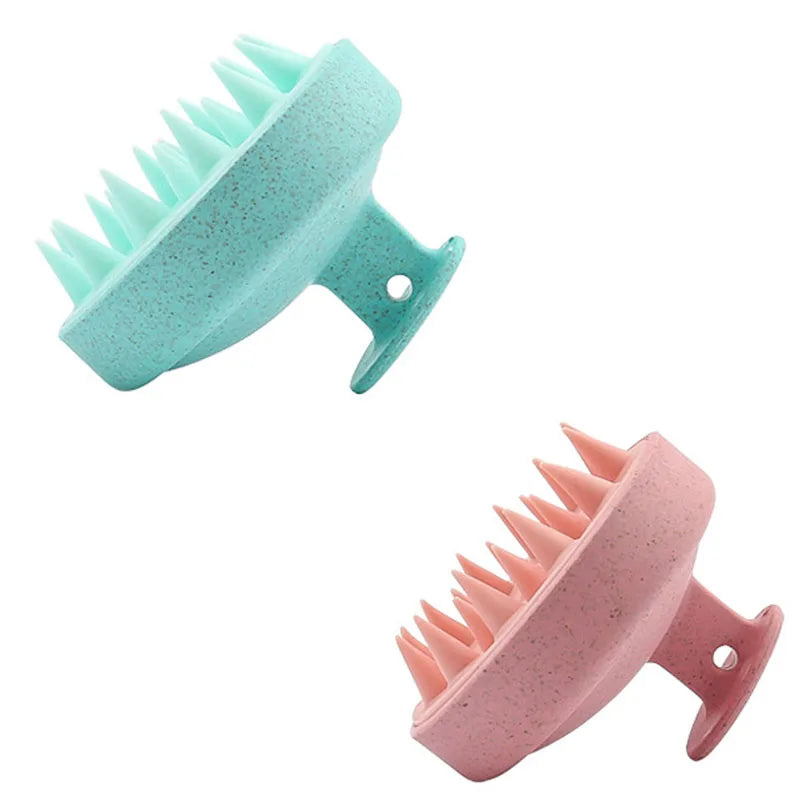 Silicone Shampoo Brush Head Scalp Massage Comb Hair Washing Comb Body Massage Brush Bath Shower Brush Salon Hairdressing Tool
