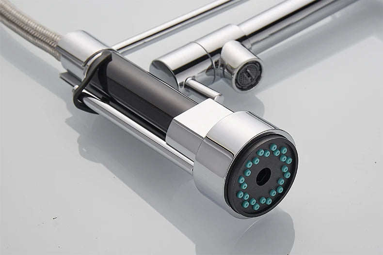 Kitchen Faucet with Pull Down Sprayer High Arc Single Handle Spring Kitchen Sink Faucet