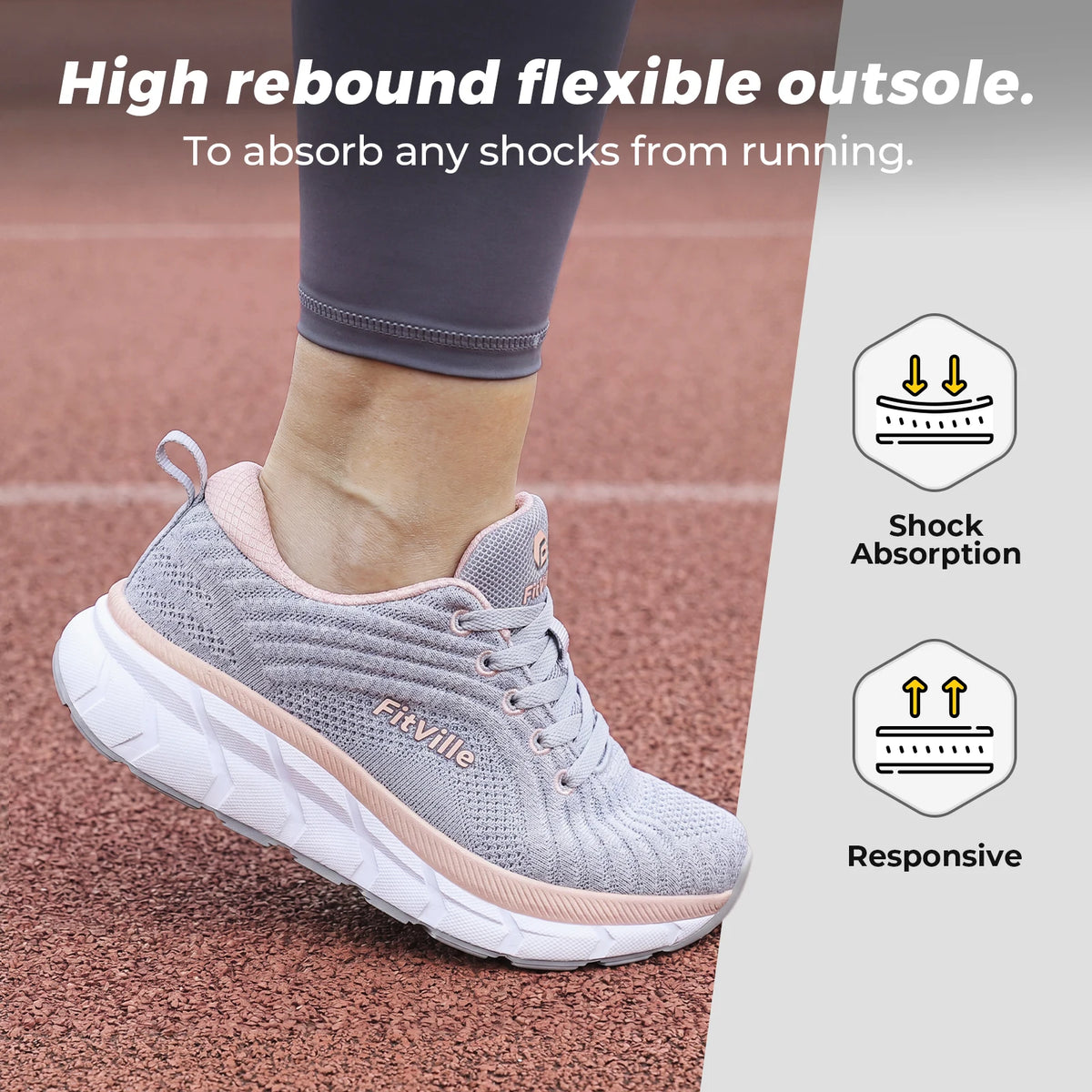 FitVille Women's Sports Shoes Wide Toe Running Jogging Shoes for Women Breathable Casual Gym Trainer Ladies Sneakers Comfort