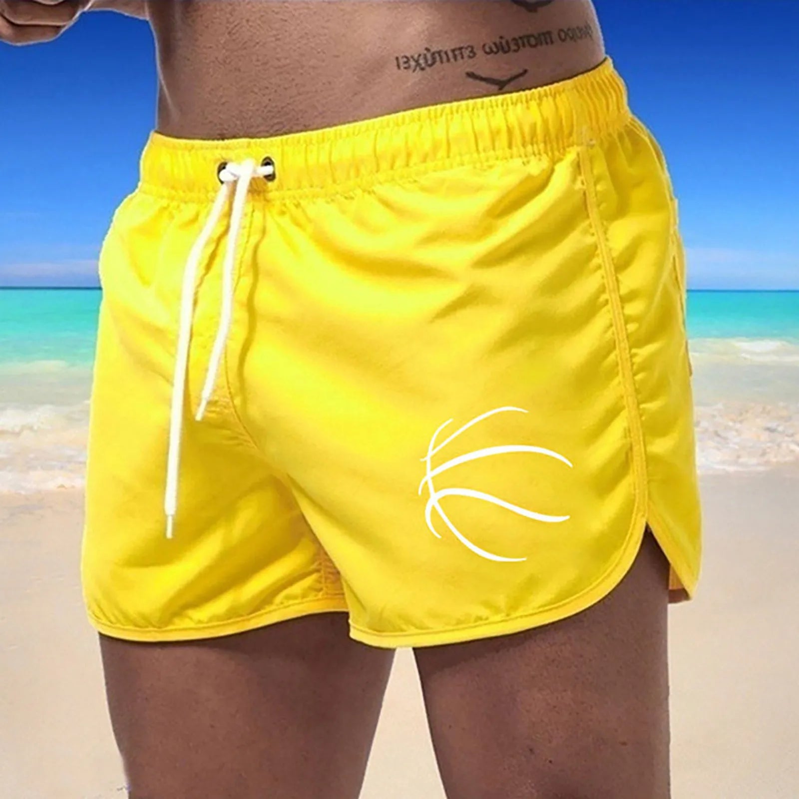Men's Spring And Summer Splicing Swimming Trousers And Sexy Swimwear Men Swimming Shorts Breathable Fit Beach Shorts Swimwear