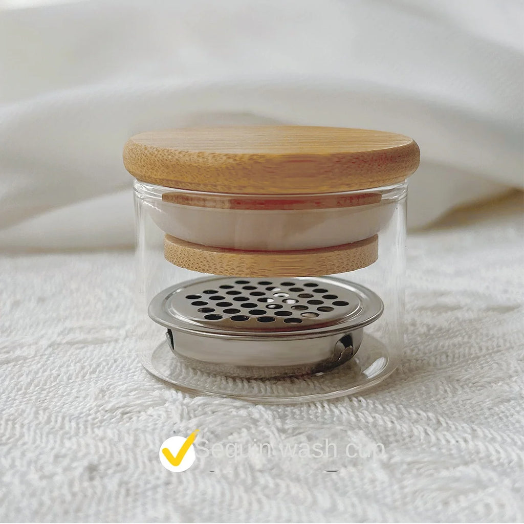 Nail Brushes Washing Cup Water Cleaner Easy Cleaning Portable Brush Mesh Layers Washer for Nail Art Sequins Nail Tools