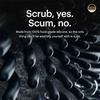 New Exfoliating Silicone Brush Cleanser No Slip Handle Body Scrubber Cleans and Massages Skin Bathroom Accessories Bath Brush