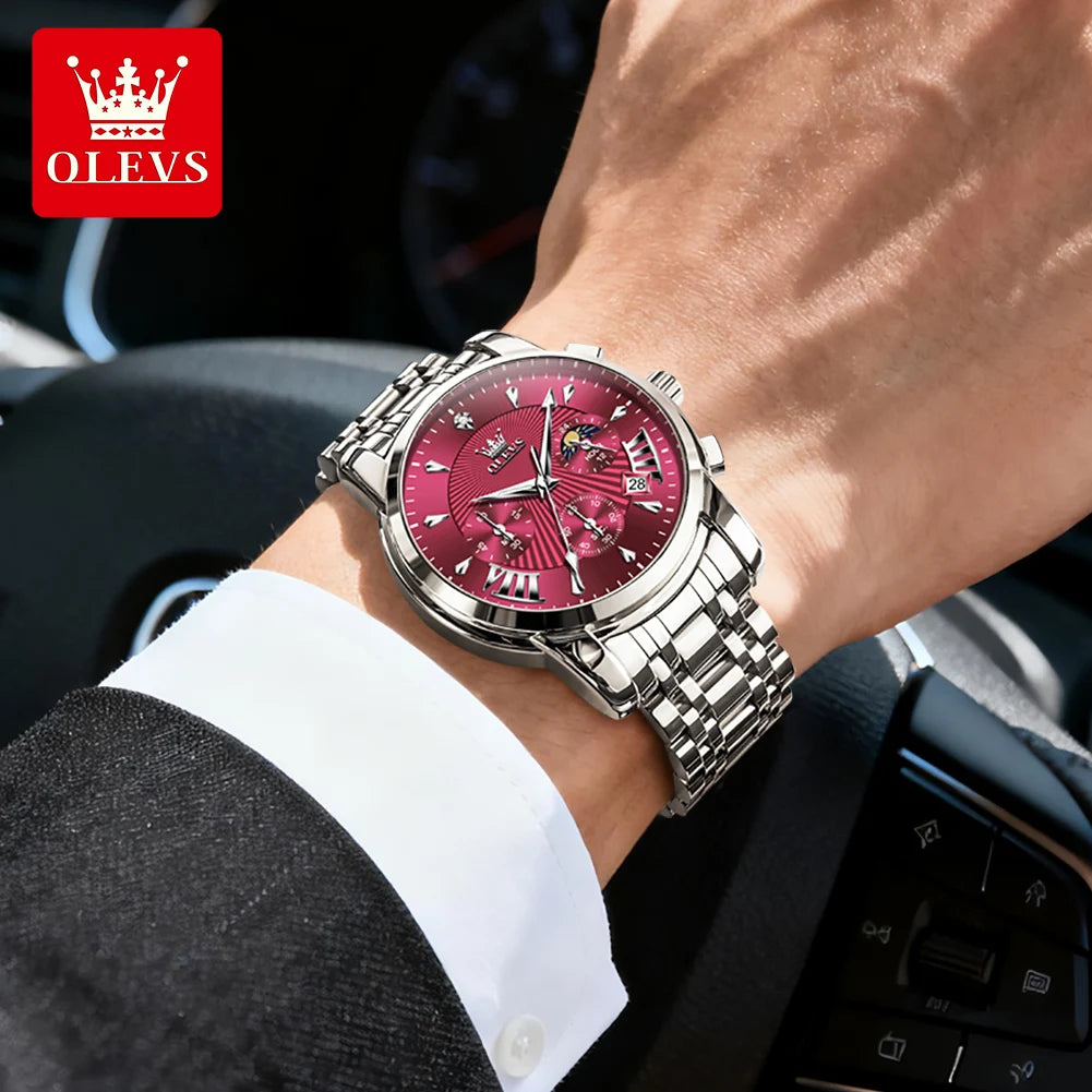 OLEVS Brand Watch Trendy Personalized Fashion Waterproof Luminous Quartz Men's Watch 2892