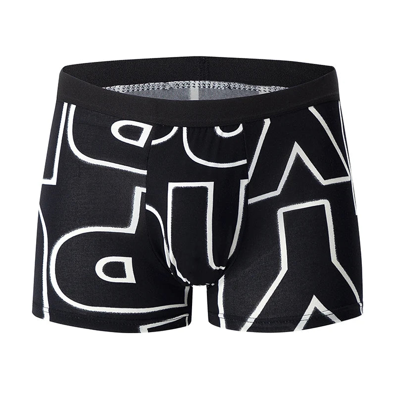 4/5/10Pcs Men's Fashionable Printed Multi-color Combination Underwear Shorts Youth Casual Sports Underwear Boxer Shorts Home Pan