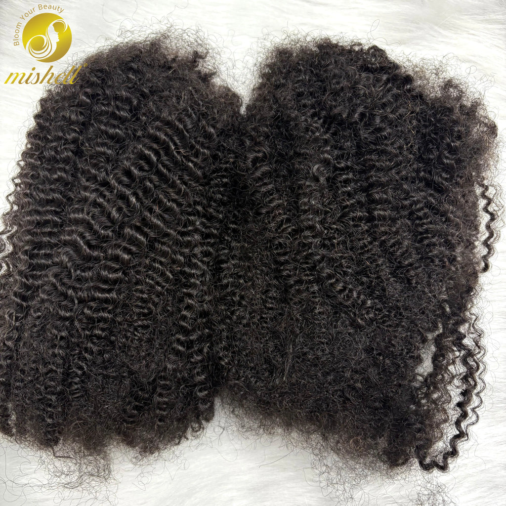 10-16Inch Natural 4C Afro Kinky Curly Bulk Human Hair Extensions No Weft Brazilian Remy Bulk for Locs Braiding Hair