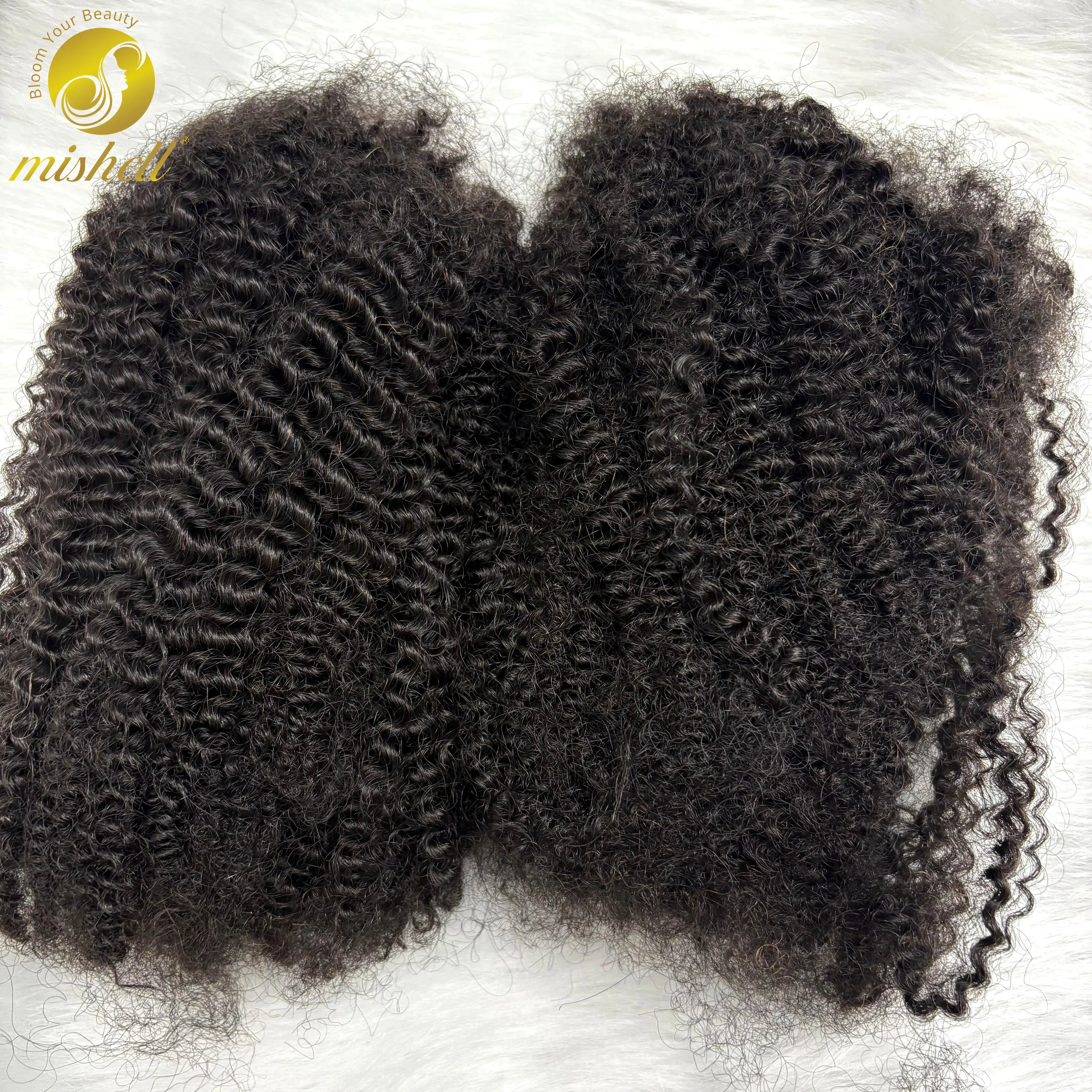 10-16Inch Natural 4C Afro Kinky Curly Bulk Human Hair Extensions No Weft Brazilian Remy Bulk for Locs Braiding Hair
