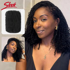 Afro Kinky Bulk Human Hair Extensions QVR US Local Shipping Natural Black/Brown Lightweight For Braiding Styling Everyday Wear