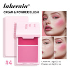 Cream&Powder Blush Palette Natural Long-lasting High Pigment  Blush Makeup Contour Powder Beauty Peach Pink Korean Makeup Blush
