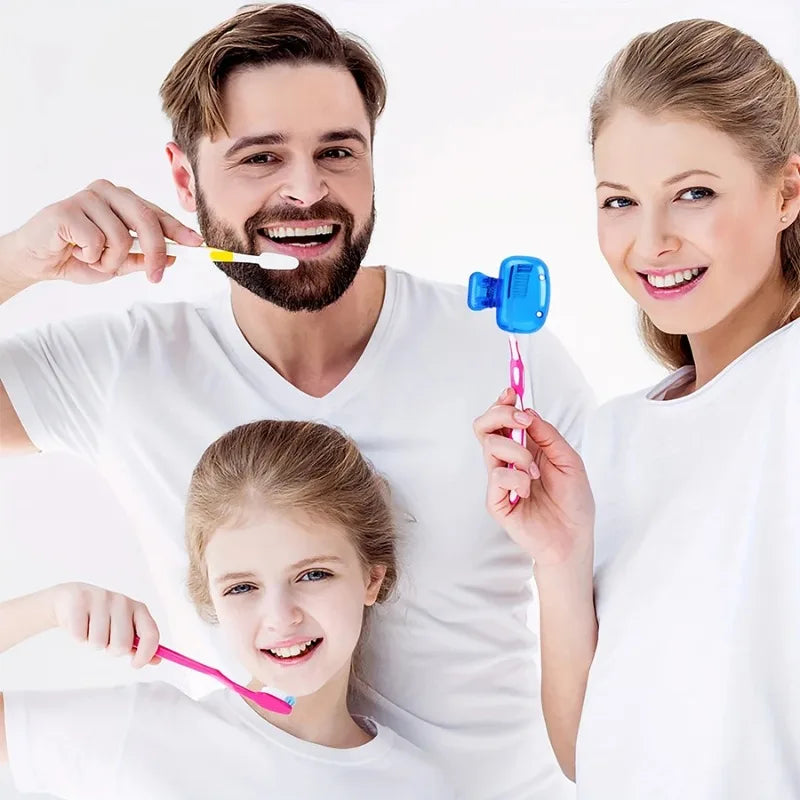 4PCS Portable Toothbrush Storage Clip Travel Essential Protective Cover - Durable Toothbrush Case for On-the-Go Hygiene