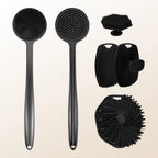 4-in-1 Multifunctional Cleaning Brush Silicone Shower Brush Set with Long Handle Massage Brush Bath Products And Tools
