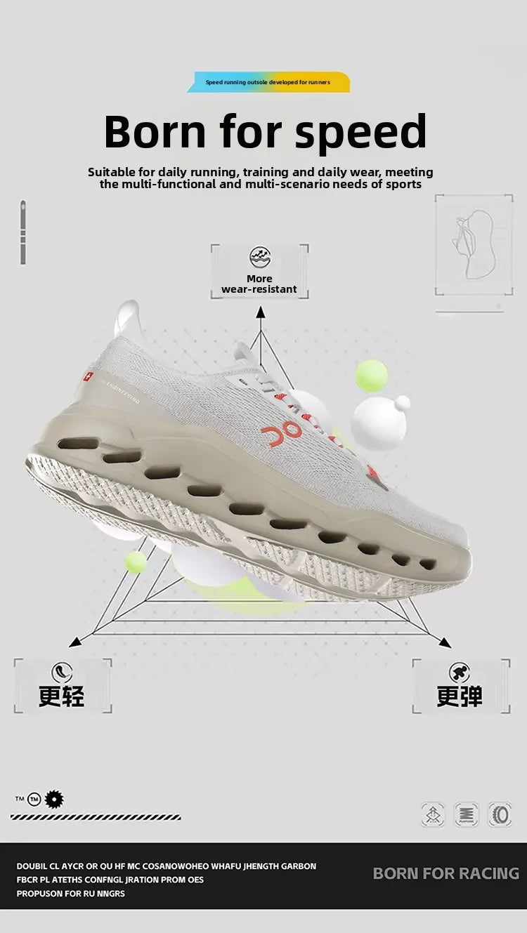 Men's Running Shoes Breathable Mesh Shock Absorption Hollow Out Sole Lightweight Sports Sneakers Non-slip Walking Shoes