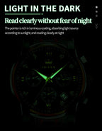 OLEVS 2858 Men's Watches Stainless Steel Waterproof Anti-Scratch Moon Phase Luminous Chronograph Luxury Quartz Men's Wristwatch