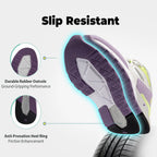 FitVille Extra Wide Women's Walking Shoes Wide Width Lightweight Sneakers for Flat Foot Plantar Fasciitis Heel Pain Relief