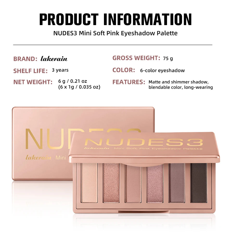 Eyeshadow Palette Long-Lasting Eye Makeup Rich Pigment Neutral Shades Blendable Color Matte Nudes Eyeshadow Palette Woman Makeup