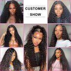 200% Density 13x6 13x4 Deep Wave Hd Lace Frontal Wigs Human Hair 30 40 Inch Wet And Wavy Loose Water Wave Lace Front Wig 360 Curly Lace Frontal Human Hair Lace Wigs For Women Human Hair 100% Human Hair