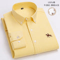 100% Cotton Oxford Men's Shirts Long Sleeves Plaid Soft Regular Fit Formal Dress Office Shirt Social Blouse Male Clothes 5XL 6XL