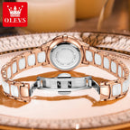 OLEVS Brand Ceramic Room Steel Strip Quartz Women's Watch 3605