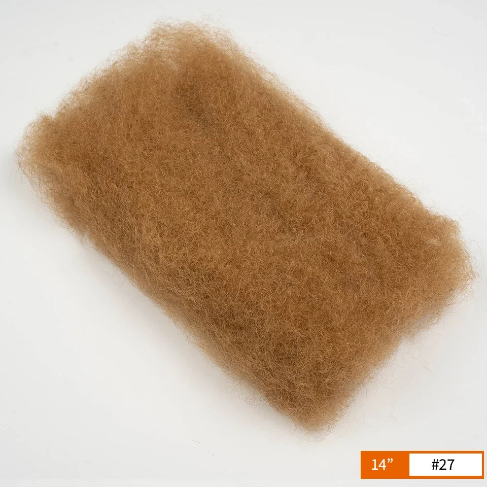 QVR Afro Kinky Bulk Hair No Attachment 50g Afro Curly Bulk 100% Human Hair Unprocessed Virgin Remy Braiding Hair for Dreadlocks
