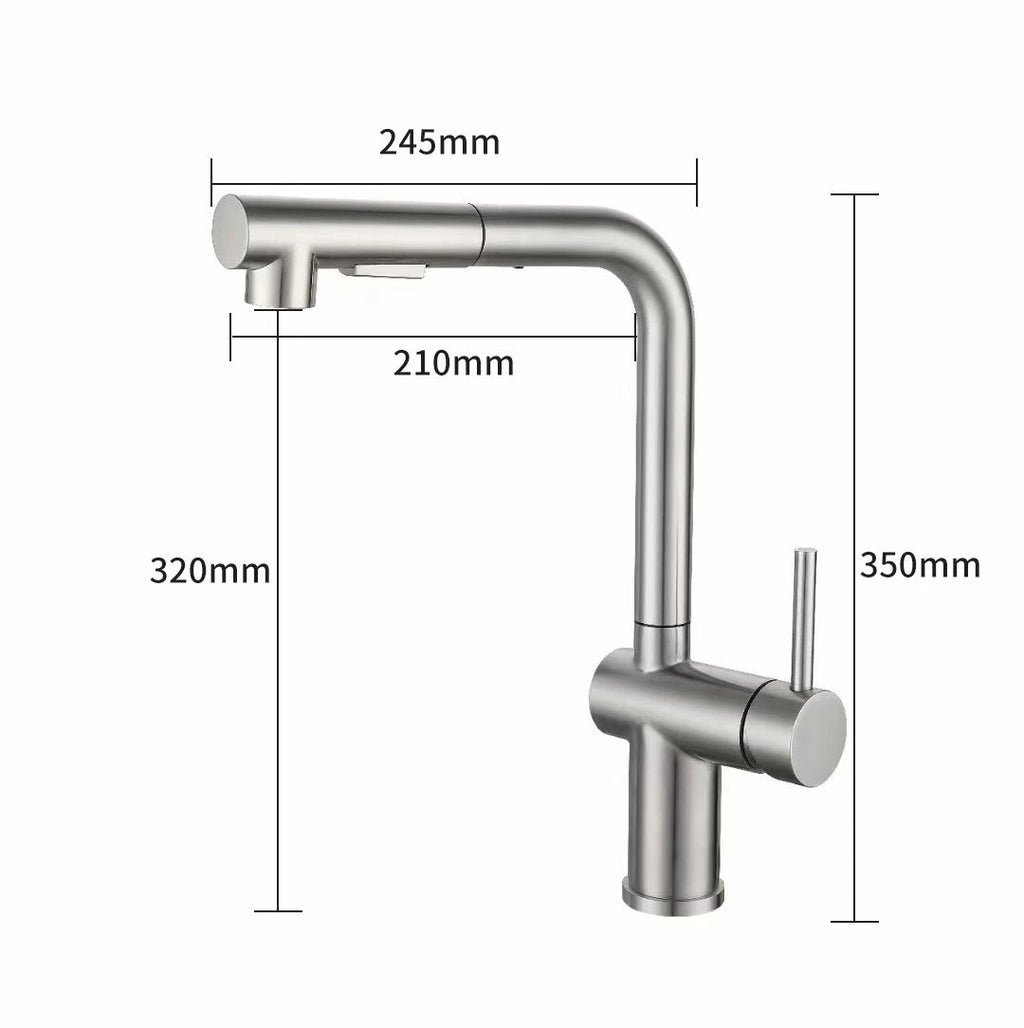 Hot Cold Touch on Kitchen Faucets Stainless Steel Pull Out Kitchen Sink Mixer Tap Black Smart Sensor Touch Kitchen Sink Faucet