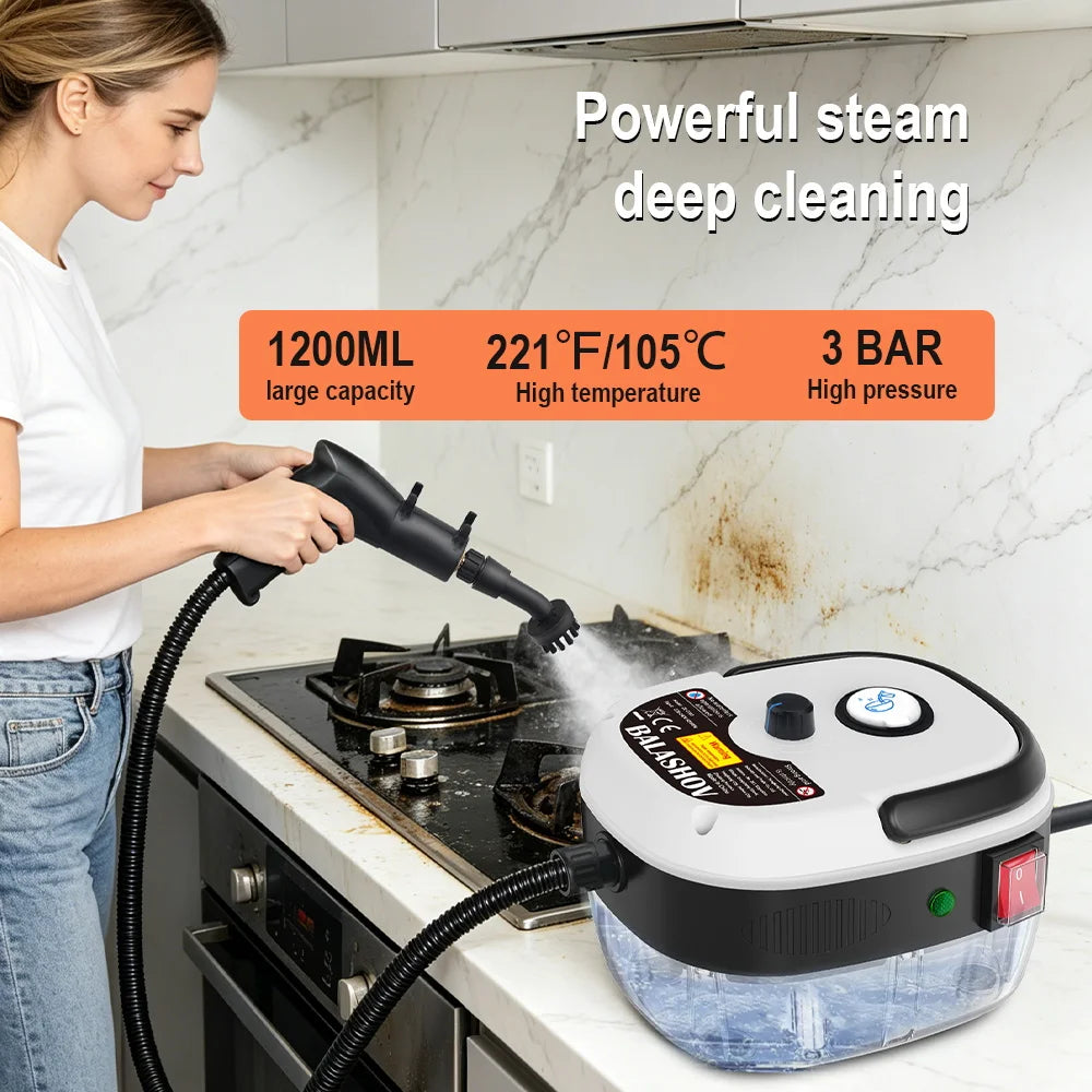 Pressure Steam Cleaner Portable Handheld Cleaner Air Conditioner Kitchen Car Hood Steam Cleaning Machine Household High