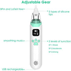Electric Nasal Aspirator Snot Sucker for Babies And Kids Nasal Care Cleaner USB Rechargeable Nasopharyngeal Secretion Extractor
