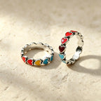 S925 sterling silver James Avery Enamel Connected Hearts Ring