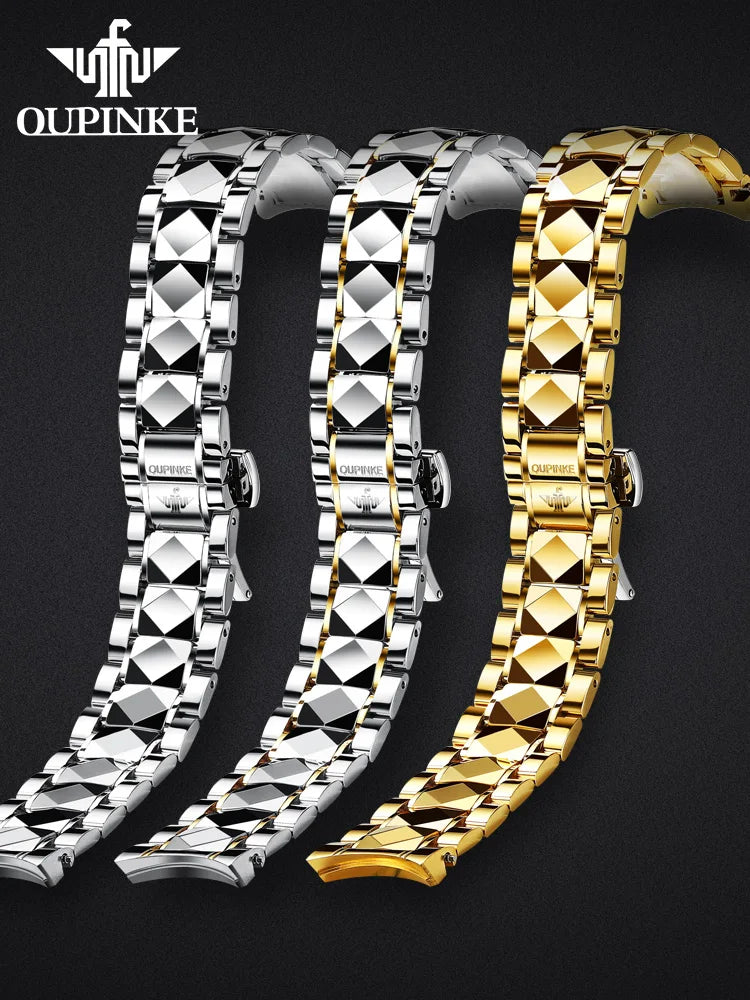OUPINKE Original Stainless Steel Watchband for Men Watch Universal Watch Strap