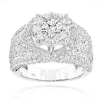 Ofertas Hip Hop Style Trendy Men Rings Copper Ring Iced Out Bling Pave Cubic Zirconia Geometry Ring Charms