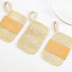 1/6pcs Natural Loofah Exfoliating Sponges - Gentle Body Scrubber for Shower & Bath, Bamboo Fiber Cleaning Pads