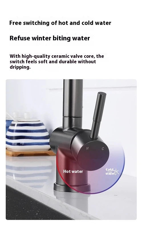 Hot Cold Touch on Kitchen Faucets Stainless Steel Pull Out Kitchen Sink Mixer Tap Black Smart Sensor Touch Kitchen Sink Faucet