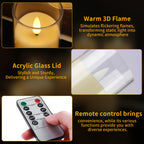 Flameless LED Electronic Candle with Remote Control LED Lighting with Flickering Flame Tea Lights Wedding Party Home Decor