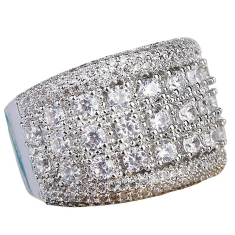 Classic Women's Ring Fashion Casual Simple Jewelry All Sparkly Cubic Zircon Party Luxury Wedding