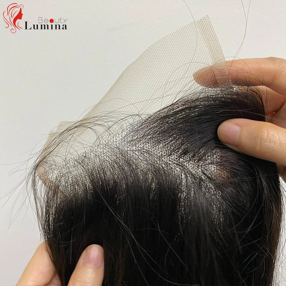 13x4 Lace Frontal Brazilian Straight Human Hair 5x5 Lace Closures Only Pre Plucked Natural Color Remy Hair 8-22 Inch