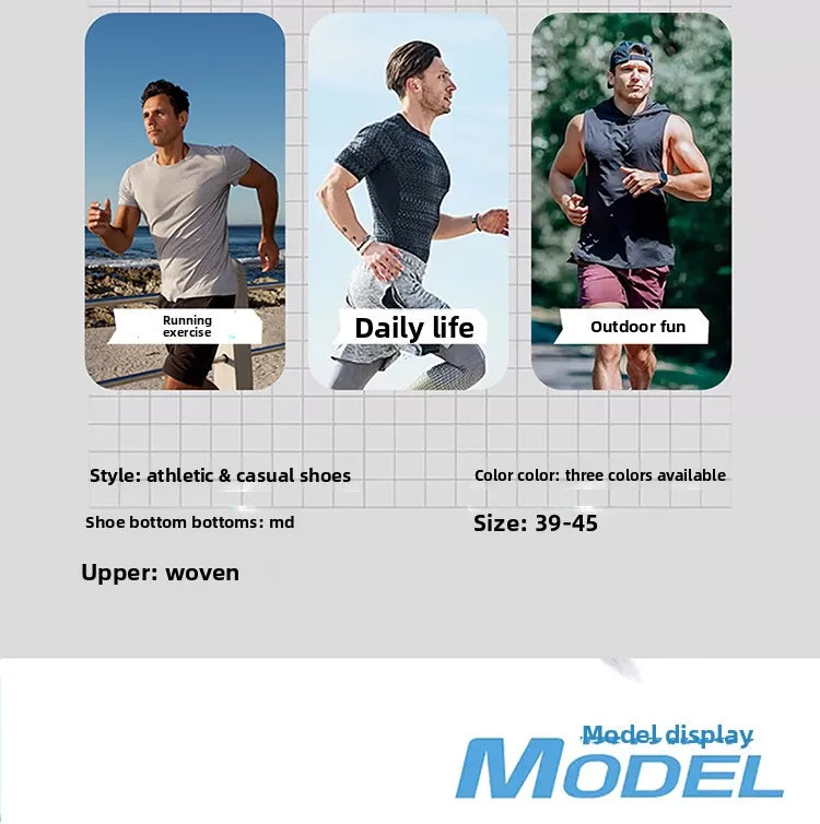 Men High Performance Running Shoes Light Cushion Marathon Ready Eco Breathable Mesh Non Slip Daily Outdoor Walking Sneakers