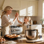 BioloMix 7L Food Mixers for Baking, 1200W DC Motor Stand Mixer, with Dough Hook, Whisk & Beater, Meat Grinder Attachment