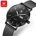 OLEVS Brand Original Fashion Slim Quartz Watch Women Elegant Watches Stainless Steel Waterproof Week Date Watches For Woman