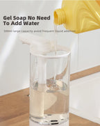 Kitchen 500ml Automatic Liquid Soap Dispenser USB Rechargeable Touchless Hand High Capacity Detergent Bathroom Dispenser