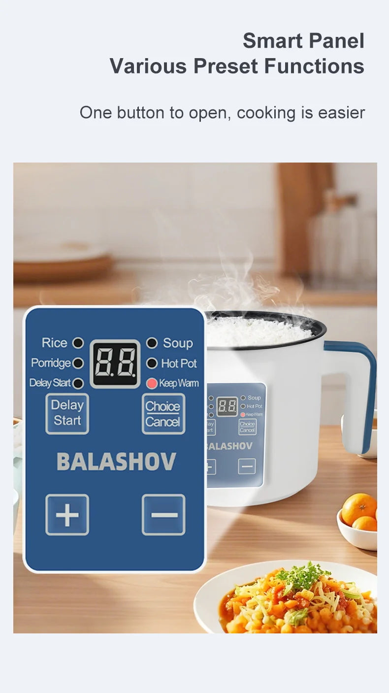 Electric Rice Cooker Single Double Layer Intelligent Automatic Home Mini  Kitchen Cooker 220V/EU Plug MultiCooker Steamed Rice P