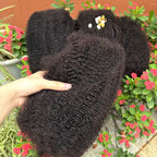 10-16Inch Natural 4C Afro Kinky Curly Bulk Human Hair Extensions No Weft Brazilian Remy Bulk for Locs Braiding Hair