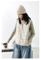 CHIC VEN New Women Down Coats Sleeveless Lightweight 90 White Duck Down Stand Up Collar Female Down Vest Autumn Winter 2026