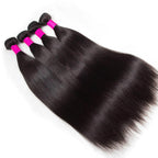 Unprocessed Brazilian Straight Human Hair Bundles Natural Color Raw Remy Hair Weave Extensions for Women