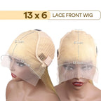 Blonde 613 Hd Lace Frontal Wig 13X6 Brazilian Straight Human Hair Wig 40 Inch Transparent Lace Frontal Wig For Women 250 Density