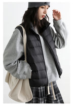 CHIC VEN New Women Down Coats Sleeveless Lightweight 90 White Duck Down Stand Up Collar Female Down Vest Autumn Winter 2026
