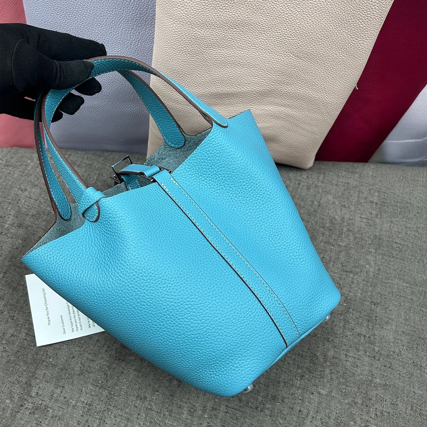 Brand Bucket Bag 18 22CM Women's Bags Trend 2026 Handbag Genuine Leather Luxury Designer Hand Bag Ladies New In Tote Bag