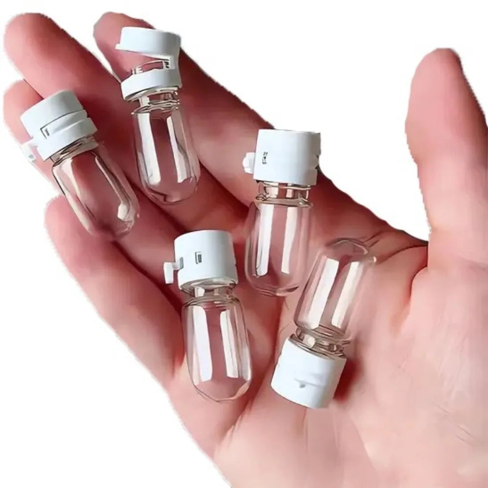 2/5PCS Clear Leak-Proof Travel Bottle for Makeup Remover & Lotion Containers Dispenser with Flip-Top Essence Bottled Separately