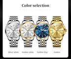 OLEVS Brand Watch Steel Band Stereo Dial Double Calendar Quartz Watch Waterproof Men's Watch 3620