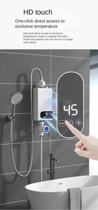 Instant Water Heater 220V5500W Portable Electric Heaters for Bathroom Hot Water Shower and Home Kitchen Heating