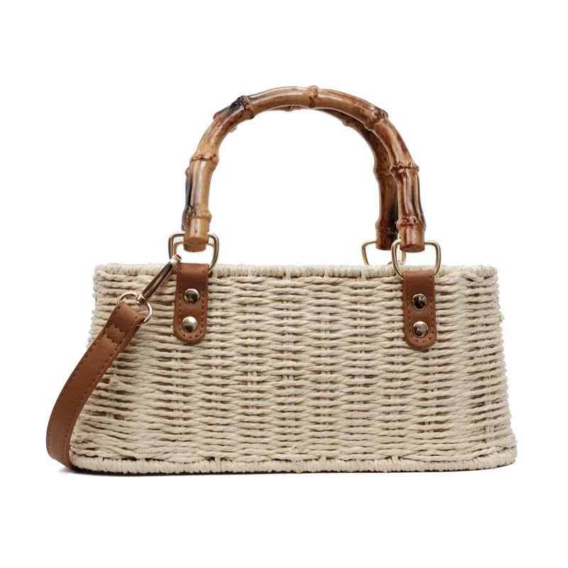 Summer Fabric Solid Color Youth Shoulder Bags 2026 Brand Beach Women's Handbags on Sale String Exquisite High Beauty Ladies Bags