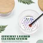 Nail Art Brushes Washing Cup Nail Brush Cleaner Dappen Dish with Lid 3.8*5cm Nail Glitter Acrylic Liquid Powder Removal Cup